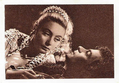 Anouk Aimée and Serge Reggiani in Les amants de Vérone (1949)