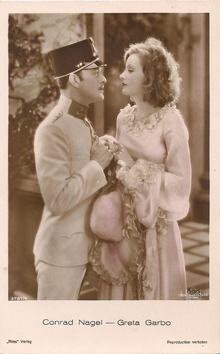 Greta Garbo and Conrad Nagel in The Mystrerious Lady (1928)