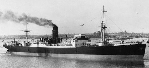 A superb image of Clan Murdoch before the war. The 12 pdr high-angle gun would have been mounted in the bow, so this image shows where the photo of the gun crew would have been taken. My grandfather was her Second Officer from 1937 until April 1941.