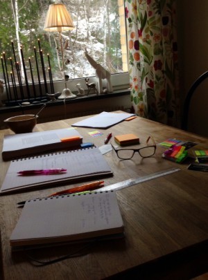 Manus och lunch (havregrynsgröt)