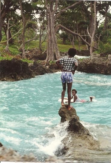 ni-Vanuatu children playing in the surf