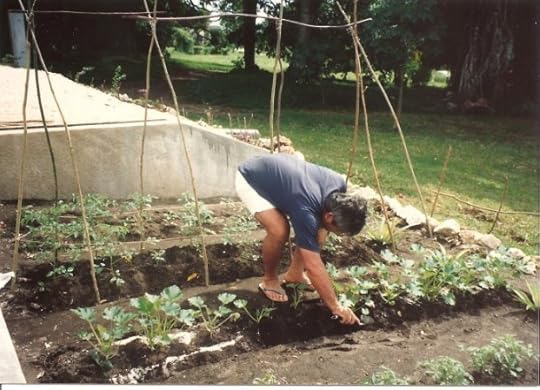 Eugene in his vegetable garden