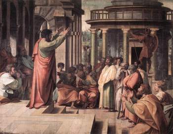 Paul preaching at the Aeropagus