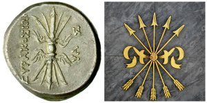 The cosmic thunderbolt, Syracuse, 3rdC BC and the crest of the Rothschilds that is all over my village...