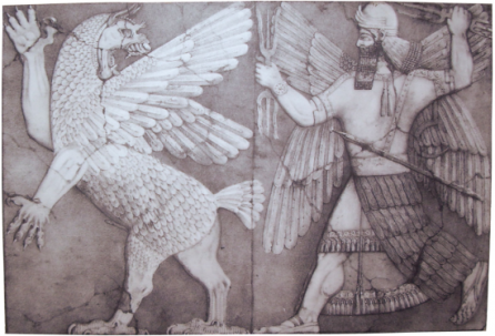 Assyrian warrior, Ninurta with thunderbolt