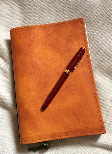 X-17 leather refillable journal and Parker fountain pen