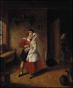The Jealous Husband by Cornelius Krieghoff