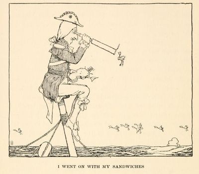 I went on with my sandwiches from Bill the Minder by Heath Robinson