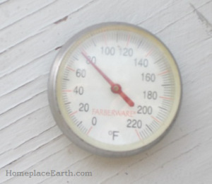 thermometer with a 5