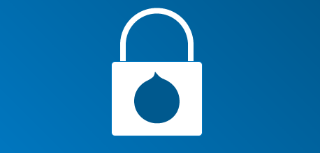Drupal drop on a padlock