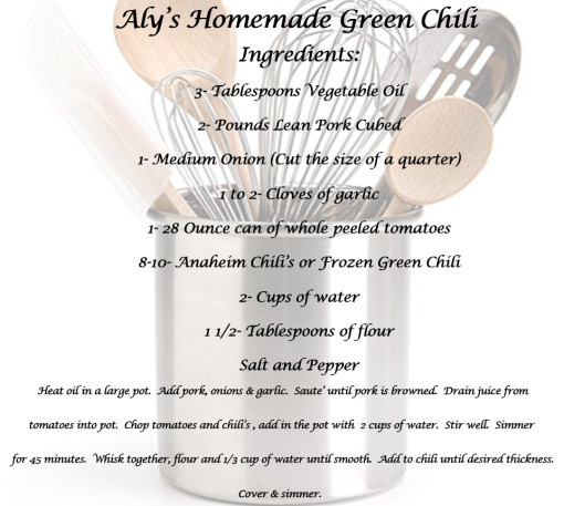 Aly's Homemade Green Chili