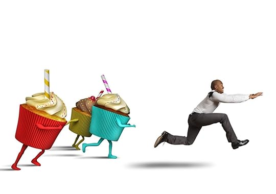 Running from cupcakes 123rf