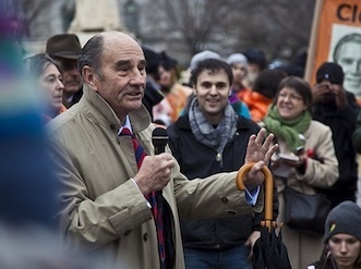 Tom Wilner calling for the closure of Guantanamo outside the Supreme Court on January 11, 2012, the 10th anniversary of the prison's opening.
