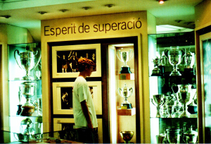 Drooling over cups at Camp Nou, FC Barcelona