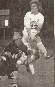 Newspaper shot, high school game