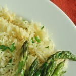 baked rice on plate