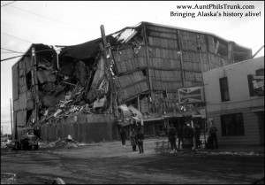 Two people were crushed when two concrete panels fell off the year-old J.C. Penny building in downtown Anchorage during the violent earthquake that hit Southcentral Alaska at 5:36 p.m. on Good Friday, March 27, 1964.
