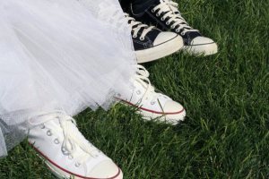 mine and my wife's wedding footwear...because she wasn't into the sandals :-)