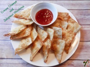 CREAM CHEESE AND JALAPENO WONTON
