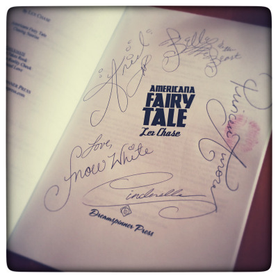 Lex Chase's Americana Fairy Tale signed by Princess Aurora, Snow White, Ariel, Cinderella, and Belle