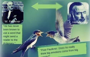 Hemingway and Faulkner graphic