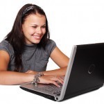 Girl on computer