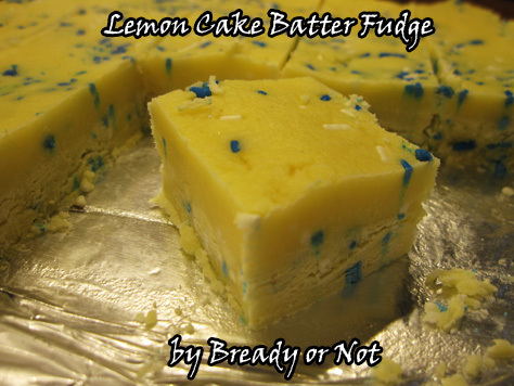 Lemon Cake Batter Fudge