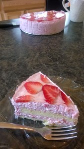 Japanese strawberry mousse cake