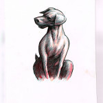 The Talking Dog. A raw scan of the drawing used for the cover of Therefore, Repent!