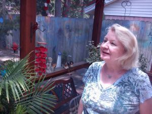 Mom in the sunroom