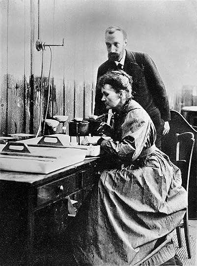 Pierre and Marie Curie in the laboratory.