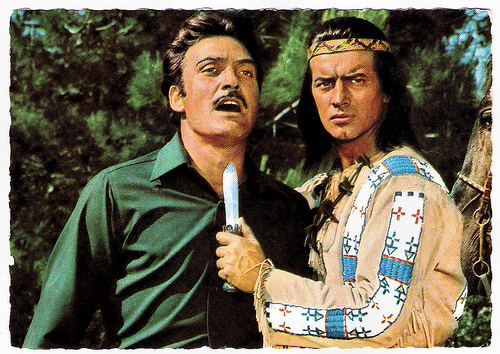 Rik Battaglia and Pierre Brice in Winnetou 3. Teil (1965)