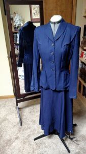 blue suit