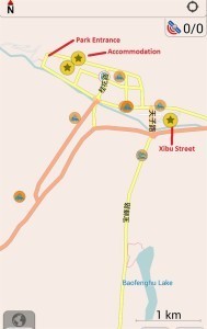 Map to Baofeng Lake