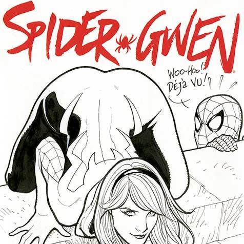 Frank Cho Spider Gwen sketch cover