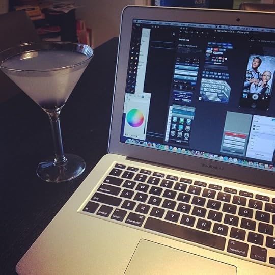 Happening right now. Aviation cocktail and figuring out a FACE TIME texting teaser.