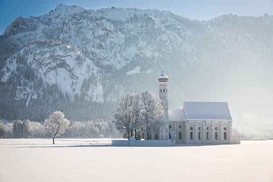 Photograph St. Coloman with trees in winterly landscape, Alps, Germany by Frank Fischbach on 500px