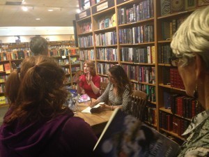 At the book signing table with Lisa