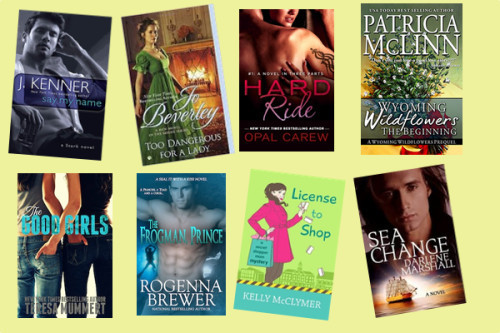 Hump Day books from J. Kenner, Jo Beverley, Opal Carew, Patricia McLinn, Teresa Mummert, Rogenna Brewer, Kelly McClymer, and Darlene Marshall!