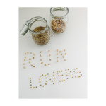 Dopo ti ho scritto ti amo sulla sabbia. Ho scritto RunLovers con ceci e lenticchie