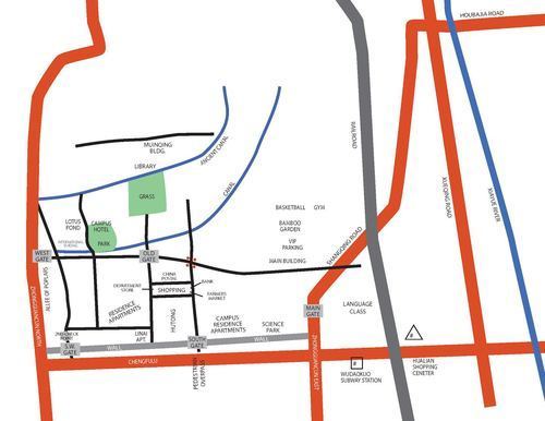 Map of Wudaokou neighborhood  