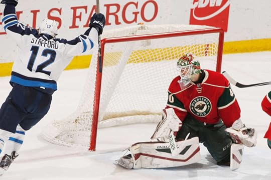 Drew Stafford scores the Jets second goal