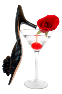 shoe in glass