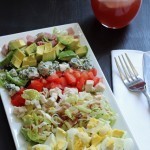 cobb salad with pomegranate lemonade
