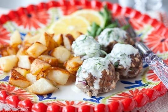 Greek Meatballs with Tzatziki Sauce | DeliciouslyOrganic.net #grainfree 