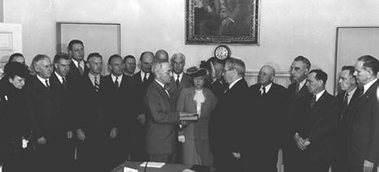 Harry Truman being sworn in as the President of the United States, White House, Washington DC, 12 Apr 1945 (Harry S. Truman Presidential Library and Museum)