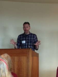 Chris Holm doing a workshop on techniques for creating suspense