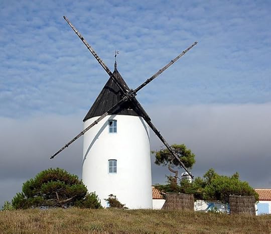 Windmill on the Islandof Noirmoutier, Northern France, Photo courtesy wikimedia Taxiarchos228