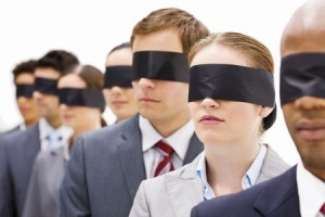 blindfolded