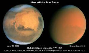 Mars2001GlobalDustStormHubble